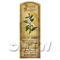 Dolls House Herbalist/Apothecary Marsh Mallow Herb Long Colour Label