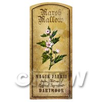 Dolls House Herbalist/Apothecary Marsh Mallow Herb Short Colour Label