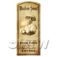 Dolls House Miniature Apothecary Meadow Sweet Fungi Label