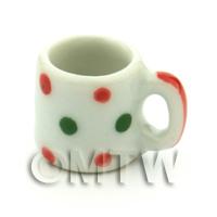 Dolls House Miniature Dotty Design Ceramic Coffee Mug