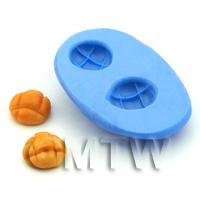 Dolls House Miniature Patterned Bread Roll Silicone Mould
