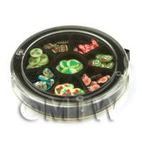 80 Assorted Nail Art Christmas Slices In a Wheel Set 2