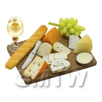Dolls House Miniature Large Cheese Board Selection