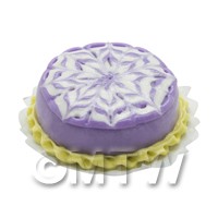 Dolls House Miniature Purple Bakewell Cake