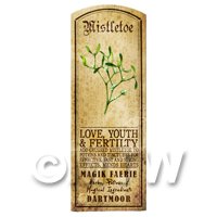 Dolls House Herbalist/Apothecary Mistletoe Herb Long Colour Label