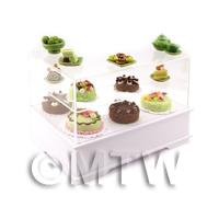 Dolls House Miniature Right Hand Chocolate Lime Cake Counter