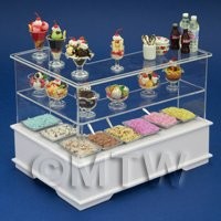 Right Hand Dolls House Miniature Ice Cream / Dessert Counter