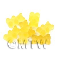 Translucent Pale Yellow Jelly Bear Charm For Jewellery