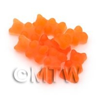 Translucent Orange Jelly Bear Charm For Jewellery