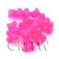 Translucent Pink Jelly Bear Charm For Jewellery