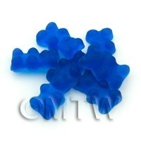 Translucent Royal Blue Jelly Bear Charm For Jewellery