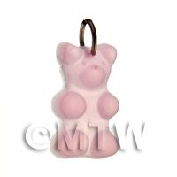 Translucent Pale Pink Jelly Bear Charm