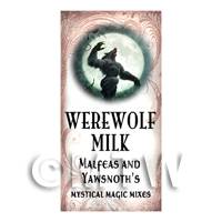 Dolls House Miniature Werewolf Milk Magic Label Style 1
