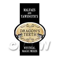 Dolls House Miniature Dragons Teeth Magic Label Style 2