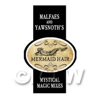 Dolls House Miniature Mermaid Hair Magic Label Style 2