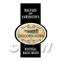 Dolls House Miniature Unicorn Horn Magic Label Style 2