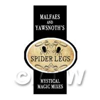 Dolls House Miniature Spider Legs Magic Label Style 2