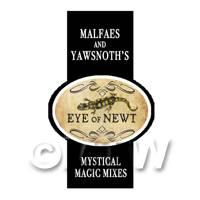 Dolls House Miniature Eye Of Newt Magic Label Style 2