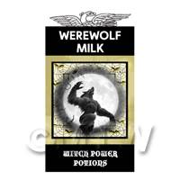 Dolls House Miniature Werewolf Milk Magic Label (S4)