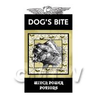 Dolls House Miniature Dogs Bite Magic Label (S4)