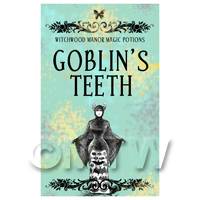 Dolls House Miniature Goblins Teeth Magic Label (S5)
