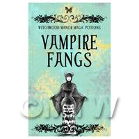 Dolls House Miniature Vampire Fangs Magic Label (S5)