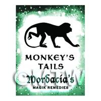 Dolls House Miniature Monkeys Tails Magic Label (S6)