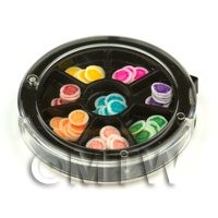 80 Assorted Nail Art Rose Slices In a Wheel Set 1