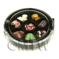 80 Assorted Nail Art Christmas Slices In a Wheel Set 1