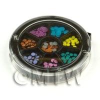 120 Assorted Nail Art Polker Dot Slices In a Wheel