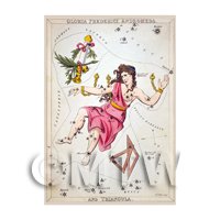 Dolls House Miniature 1820s Star Map Depicting Andromeda