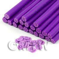 Handmade Mauve And Purple Flower Cane - Nail Art (11NC89)