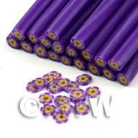 Handmade Purple And Yellow Flower Cane - Nail Art (11NC108)