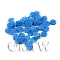 50 All Sorts Blue Jelly Cane Slices - Nail Art (11NS42)