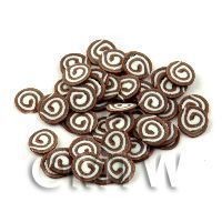 50 Triple Chocolate Swirl Slices - Nail Art (11NS41)