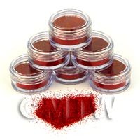 High Quality Nail Art Glitter - 2g Pot - Sunburst Red