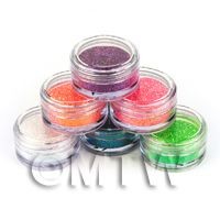 High Quality Nail Art Glitter - 6 x 2g Mixed Pot Set 3