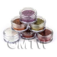 High Quality Nail Art Glitter - 6 x 2g Mixed Pot Set 4