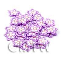 50 Violet Flower Cane Slices - Nail Art (DNS69)