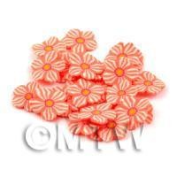 50 Orange Flower Cane Slices - Nail Art (DNS79)