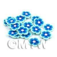 50 Blue Flower Cane Slices - Nail Art (DNS82)