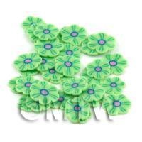 50 Green Flower Cane Slices - Nail Art (DNS87)