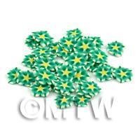 50 Green Flower Cane Slices - Nail Art (DNS89)