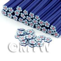 Handmade Blue Flower Cane - Nail Art (DNC90)