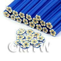 Handmade Blue Flower Cane - Nail Art (DNC91)