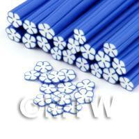 Handmade Blue and White Flower Cane - Nail Art (DNC100)