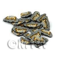 50 Orange Flying Butterfly Cane Slices - Nail Art (DNS13)