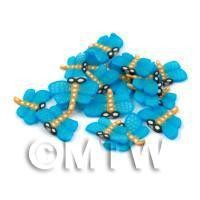 50 Blue Dragonfly Cane Slices - Nail Art (DNS19)