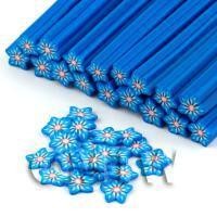 Handmade Blue Flower Cane - Nail Art (DNC59)
