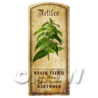 Dolls House Herbalist/Apothecary Nettles Herb Short Colour Label